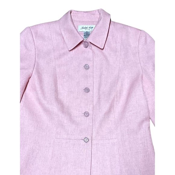 VTG PINK BARBIECORE BLAZER SIZE 6P FULLY LINED STRUCTURED JUDITH HART WOMENS - Picture 2 of 4